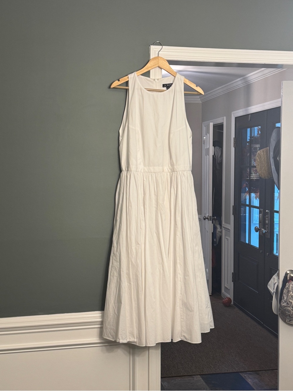 J. Crew White Sleeveless Maxi Dress
